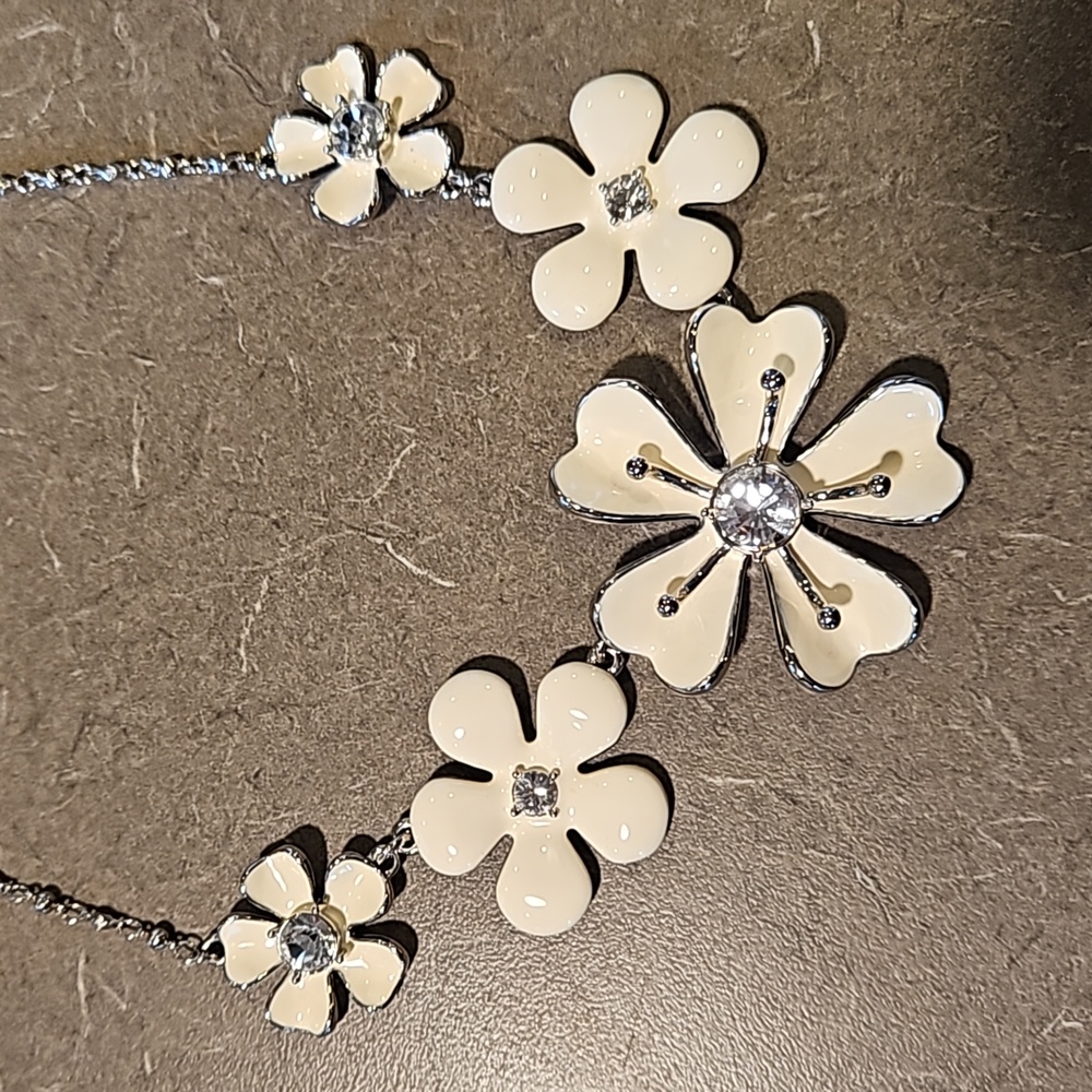 Touchstone Crystal by Swarovski flower necklace